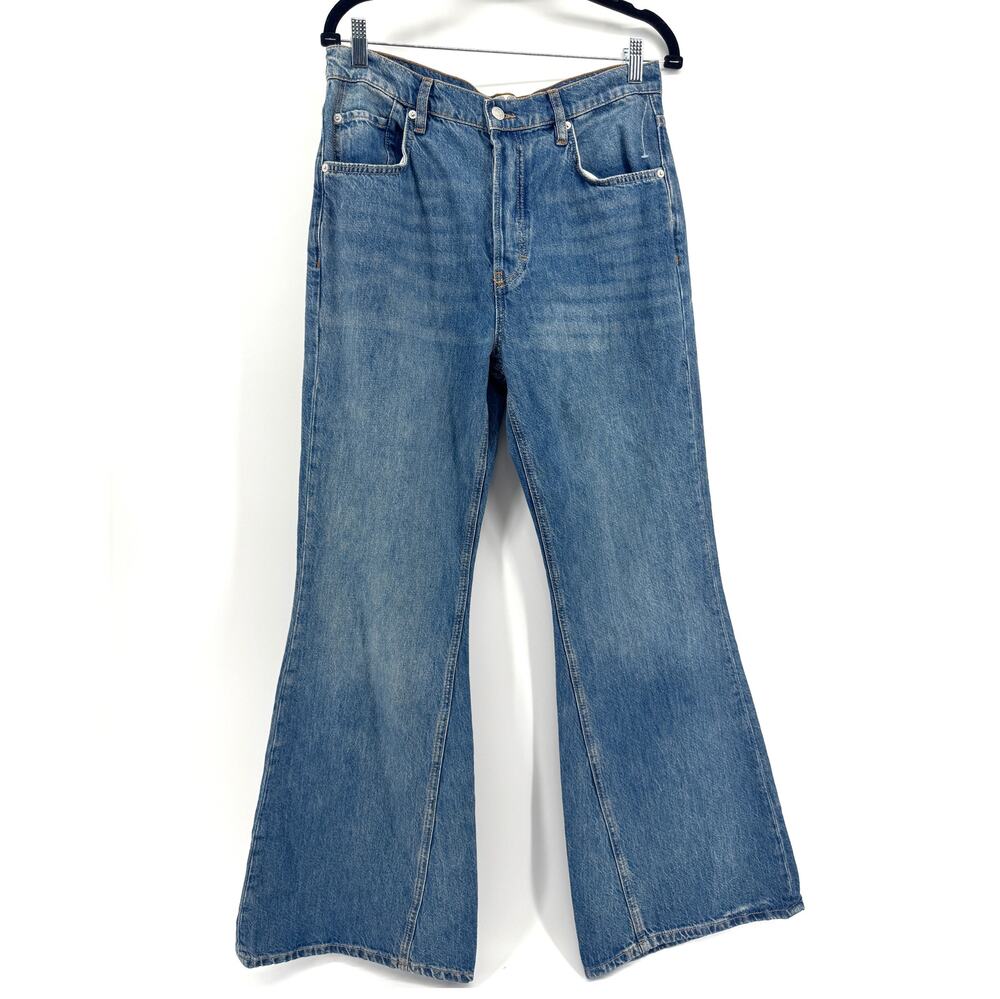 Free People We the Free Flare Jeans High Waisted Size 28 Bell Bottoms